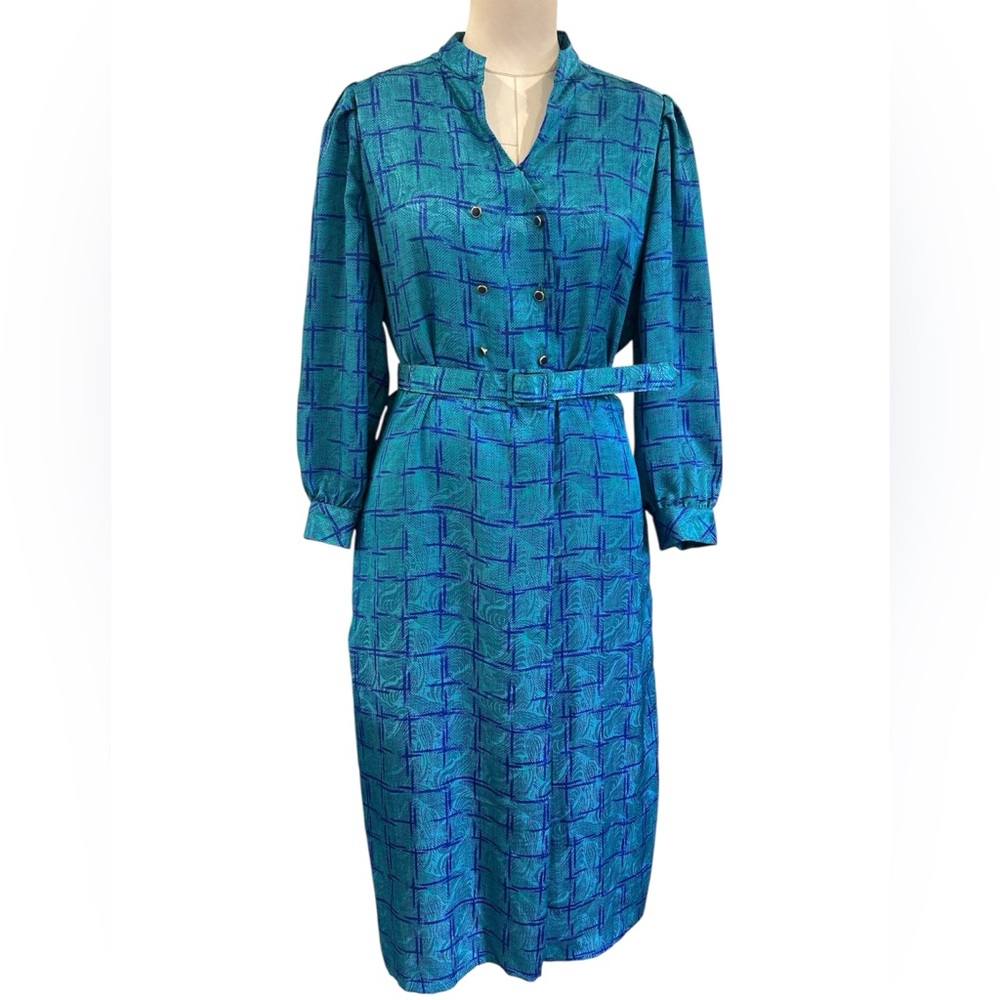 Vintage Schrader Sport double breasted plaid dress